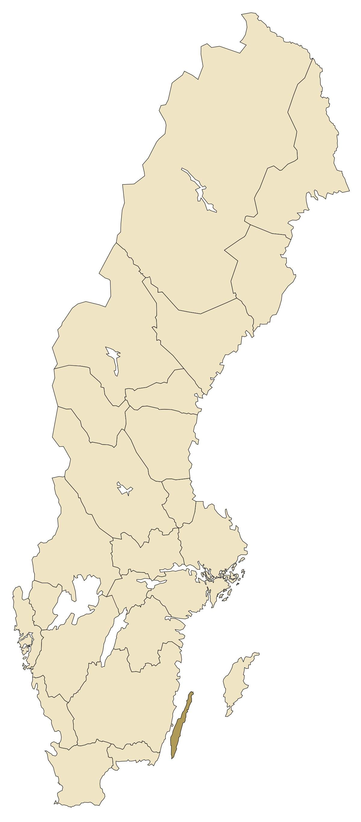 mapa de Oland Suecia