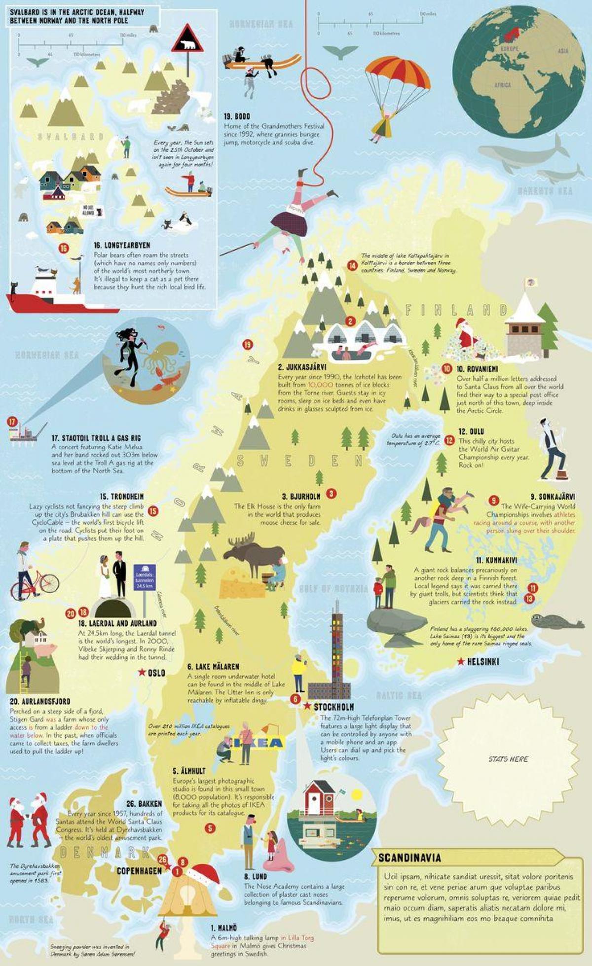 Suecia atracción mapa