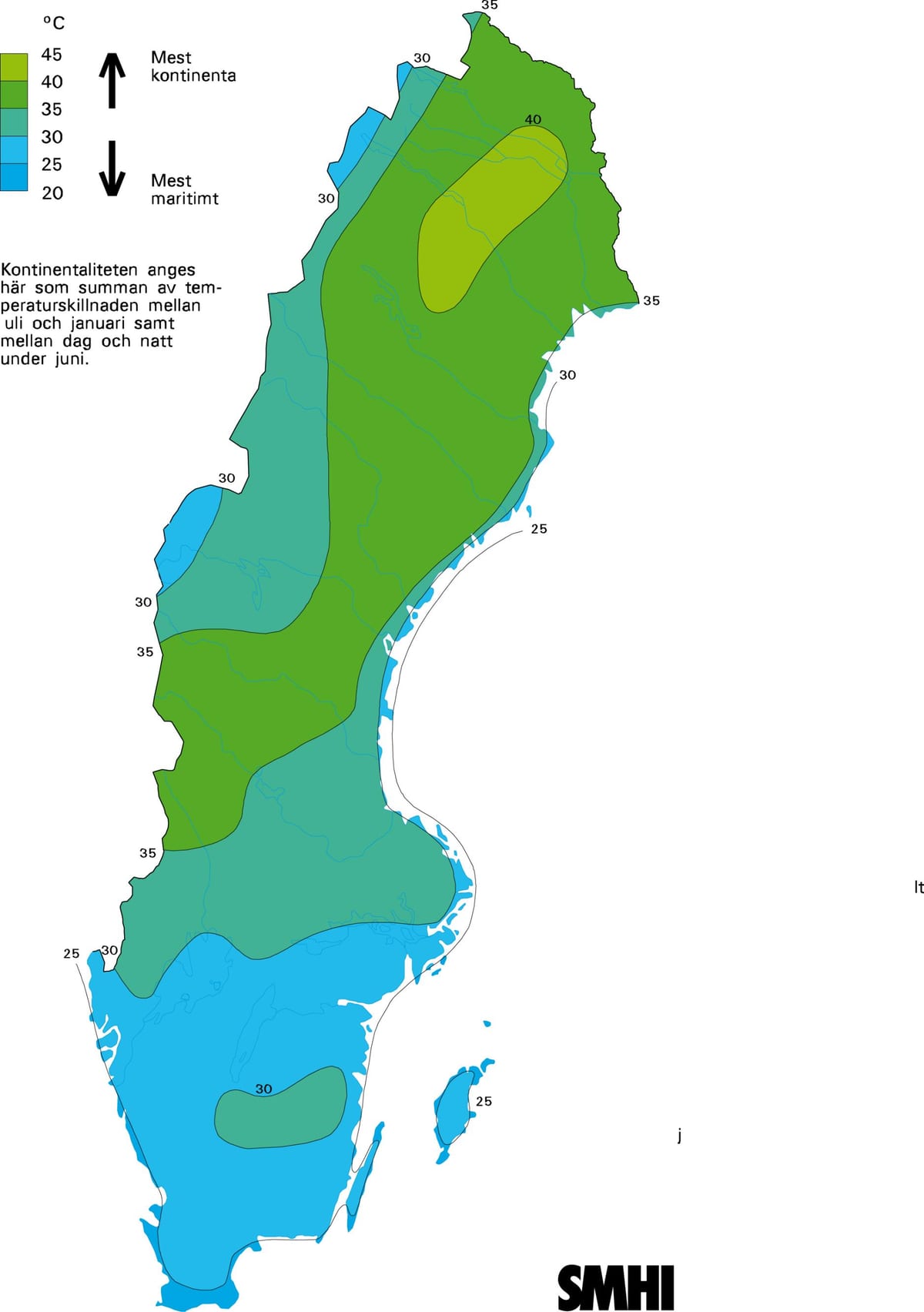 mapa climático de Suecia