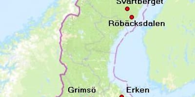 Mapa de abisko Suecia