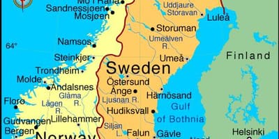 Mapa de ciudades de Suecia