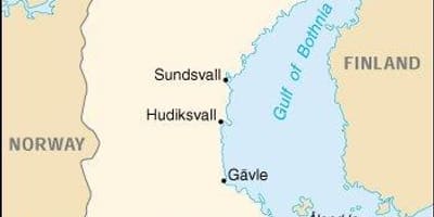 Mapa de Helsingborg en Suecia