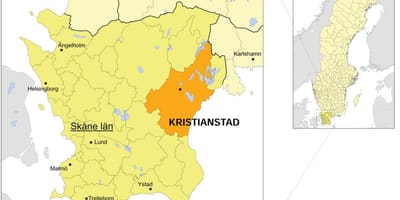 Mapa de Kristianstad Suecia