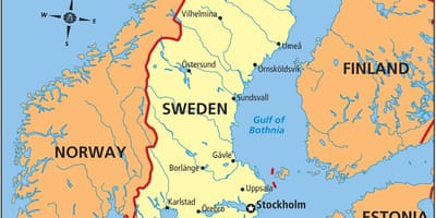 Suecia en un mapa