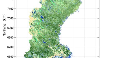 Mapa de bosques de Suecia