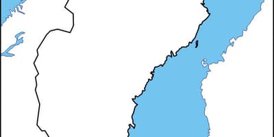Mapa en blanco de Suecia