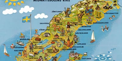 Mapa turístico de Suecia