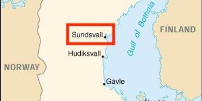 Mapa de Sundsvall (Suecia